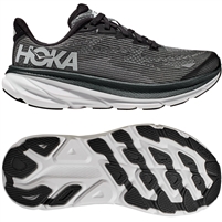 Hoka Clifton 9 Junior Road Running Shoe. (Black/White)