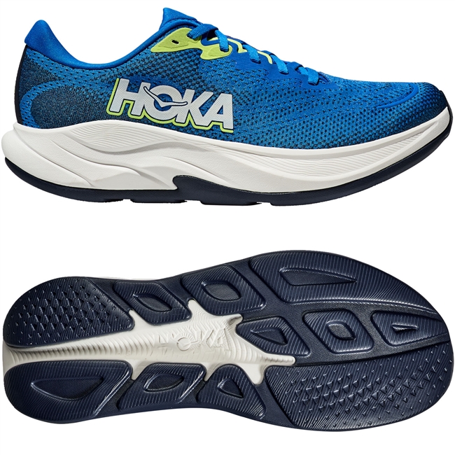 Hoka Rincon 4 Men's Road Running Shoe. (Electric Cobalt/Varsity Navy)