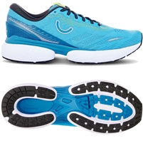 True Motion U-TECH Nevos 3 Men's Road Running Shoe. (Dresden Blue/Mykonos Blue/Blazing Yellow)