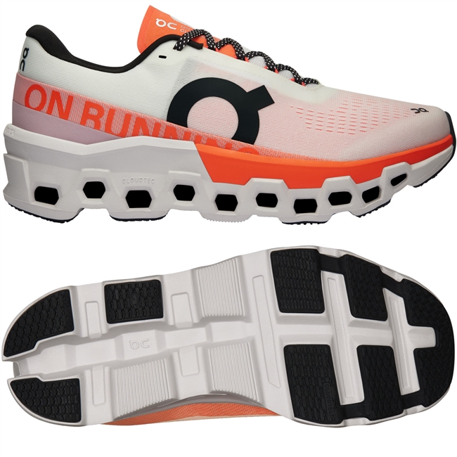 On Cloudmonster 2 Men's Road Running Shoe. (Undyed/Flame)