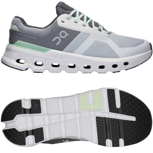 On Cloudrunner 2 Men's Road Running Shoe. (Glacier/Sage)