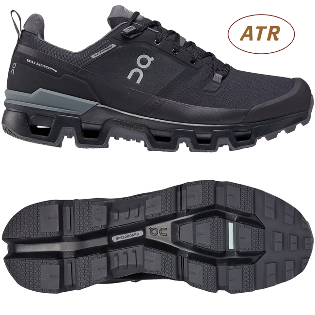 On Cloudwander Waterproof Men's ATR Hiking Shoe. (Black/Eclipse)