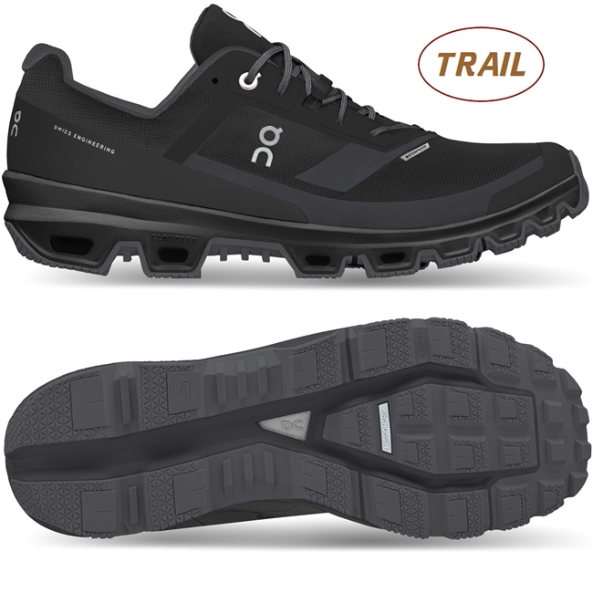 On Cloudventure 3 Waterproof Men's Trail Running Shoe. (Black)
