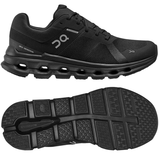 On Cloudrunner Waterproof Women's Road Running Shoe. (All Black)