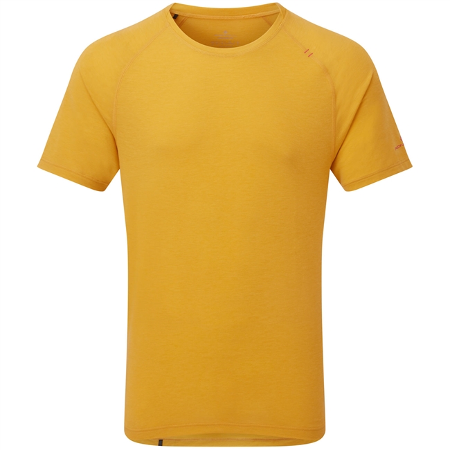 Ron Hill Men's Life Tencel Short Sleeve Tee. (Dark Gold Marl)