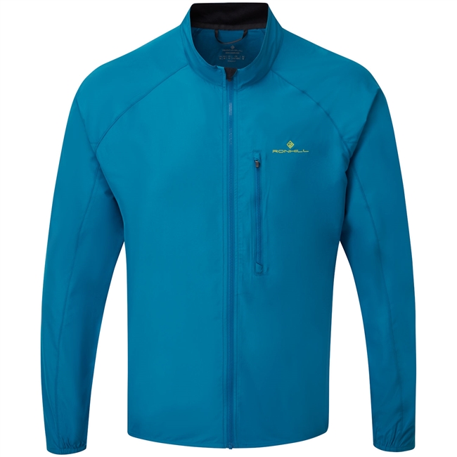 Ron Hill Men's Core Jacket. (Prussian Blue/Acid Lime)