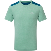Ron Hill Men's Life Short Sleeve Tee. (Willow Marl/Prussian Blue)