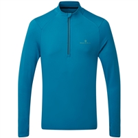 Ron Hill Men's Tech Thermal Half Zip Tee. (Prussian Blue/Willow)