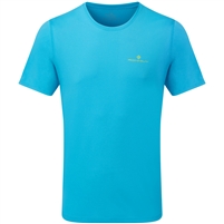 Ron Hill Men's Core Short Sleeve Tee. (Cyan/Acid Lime)