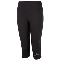 Ron Hill Women's Core Capri. (Black/Bright White)