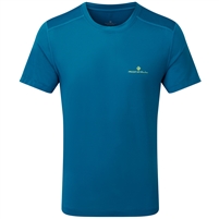 Ron Hill Men's Tech Short Sleeve Tee. (Prussian Blue/Acid Lime)