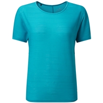 Ron Hill Women's Life Wellness Short Sleeve Tee. (Azure/Lemongrass)