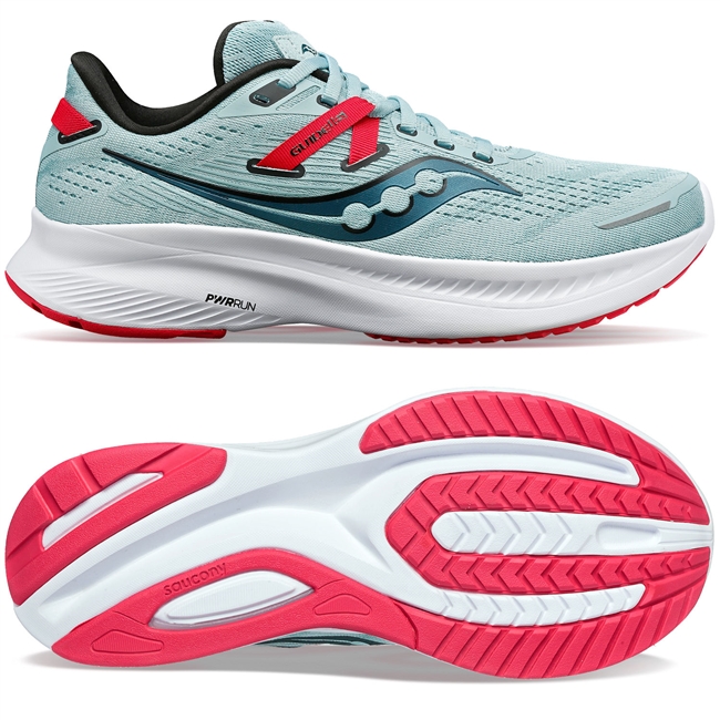 Saucony Guide 16 Women's Road Running Shoe. (Mineral/Rose)