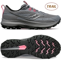 Saucony Peregrine 13 GTX Women's Trail Running Shoe. (Gravel/Black)