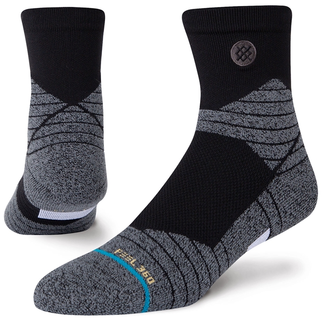 Stance Icon Sport Quarter Running Sock. (Black)