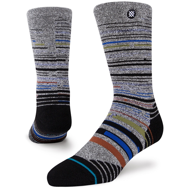 Stance Boundaries Crew Hiking Sock. (Black)