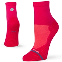 Stance Distance Quarter Women's Running Sock. (Pink)