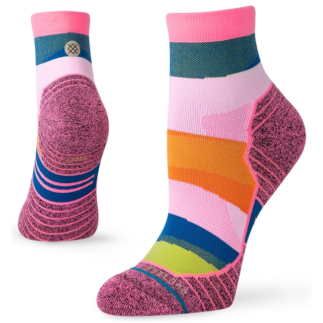 Stance Mix It Up Quarter Running Socks. (Pink)