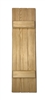 12" Board and Batten Southern Yellow Pine Exterior Shutter (2 pack)