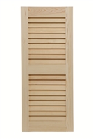 12" PlacerCraft Louvered Pine Exterior Shutter (2 pack)