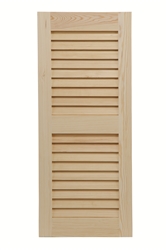 12" PlacerCraft Louvered Pine Exterior Shutter (2 pack)