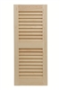 14" PlacerCraft Louvered Pine Exterior Shutter (2 pack)