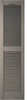 Cathedral Top, Open Louver, Center Mullion Custom Vinyl Shutters (2 pack)
