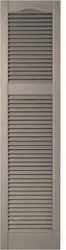 Cathedral Top, Open Louver, Offset Mullion Custom Vinyl Shutters (2 pack)
