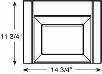 14 3/4 inch Transom Top for Williamsburg Mid America Vinyl Shutters