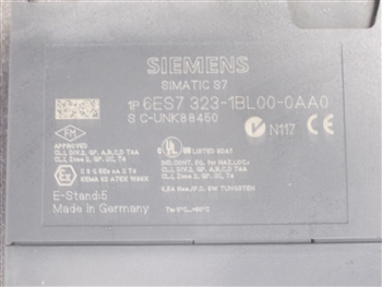 UNUSED SIEMENS I/O (6ES7 323-1BL00-0AA0)