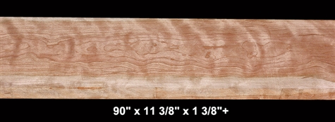 Wide Curly Cherry - 90" x 11 3/8" x 1 3/8"+ - $155.00