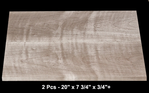 Book-Matched Maple - 2 Pcs - 20" x 7 3/4" x 3/4"+ - $55.00