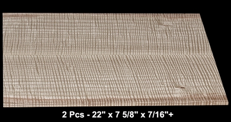 Thin Book-Matched Rift-Sawn Curly Ash - 2 Pcs - 22" x 7 5/8" x 7/16"+ - $130.00