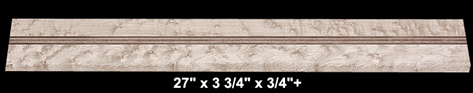 Flat Sawn Birdseye Hard Maple/Walnut/Maple/Sapele Neck Blank - 27" x 3 3/4" x 3/4"+ - $55.00