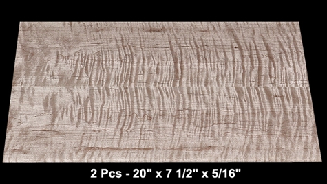 Thin Book-Matched Curly Maple - 2 Pcs - 20" x 7 1/2" x 5/16" - $75.00