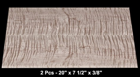 Thin Book-Matched Curly Maple - 2 Pcs - 20" x 7 1/2" x 3/8" - $80.00