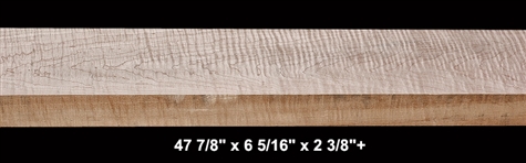 Thick Curly Maple - 47 7/8" x 6 5/16" x 2 3/8"+ - $90.00