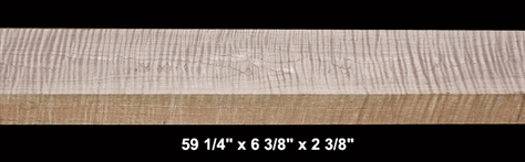 Thick Curly Maple - 59 1/4" x 6 3/8" x 2 3/8" - $150.00