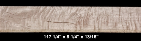 Curly Maple - 117 1/4" x 8 1/4" x 13/16" - $90.00