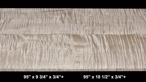 Curly Maple Set - 2 Pcs - See Photos for Sizes - $225.00