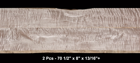 Curly Maple - 2 Pcs - 70 1/2" x 8" x 13/16"+ - $115.00