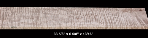 Curly Maple - 33 5/8" x 6 5/8" x 13/16" - $35.00