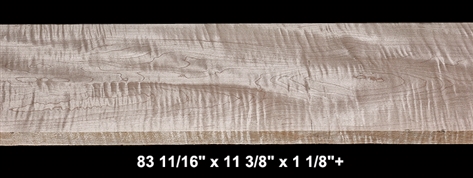 Wide Curly Maple - 83 11/16" x 11 3/8" x 1 1/8"+ - $145.00