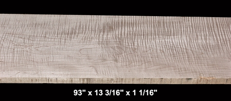 Extra-Wide Curly Maple - 93" x 13 3/16" x 1 1/16" - $185.00