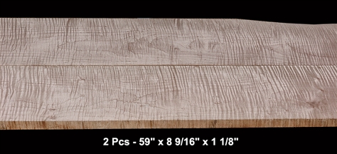 Curly Maple - 2 Pcs - 59" x 8 9/16" x 1 1/8" - $145.00