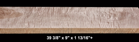 Heartwood Curly Maple - 39 3/8" x 9" x 1 13/16"+ - $85.00