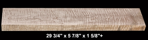 Curly Maple - 29 3/4" x 5 7/8" x 1 5/8"+ - $40.00