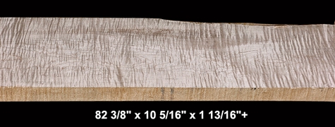 Wide Curly Maple - 82 3/8" x 10 5/16" x 1 13/16"+ - $200.00