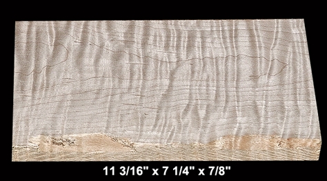 Curly Maple - 11 3/16" x 7 1/4" x 7/8" - $10.00