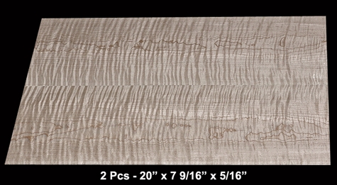 Book-Matched Curly Maple - 2 Pcs - 20" x 7 9/16" x 5/16" - $35.00